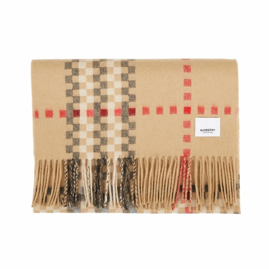 Accessories Burberry  | Pixelated Check Cashmere Torklaede